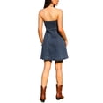 thumbnail image 3 of Vestido de tubo sin mangas para mujer INSPIRE CHIC, mini vestido, talla XS, azul grisáceo, 3 of 6