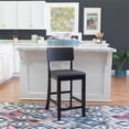 thumbnail image 2 of Hawthorne Collections 25" Contemporary Wood/Vinyl Counter Stool in Black, 2 of 10