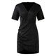 thumbnail image 4 of Vestido sexy de lentejuelas con cuello en V y manga corta para mujer - Color liso, corte ajustado, poliéster - Elegante vestido de fiesta para veladas, bodas y salidas nocturnas, 4 of 5