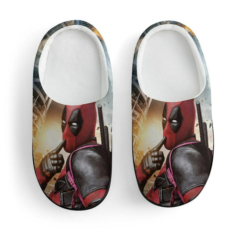 Kids Deadpool Slippers House Slippers Warm Soft Plush Slipper Anti Slip Winter House Shoes for Boys Girls Walmart