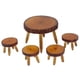 thumbnail image 2 of Juego de mesa y sillas para casa de muñecas en miniatura, mesa de comedor redonda de madera para casa de muñecas, mesa de comedor redonda para casa de muñecas, silla de co, 2 of 14