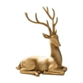 thumbnail image 2 of Christmas Reindeer Figurines, Gold Christmas Deer Statue Sculpture Crafts Collection, Table Centerpiece Decor Ornaments for Mantle Xmas Decor, 2 of 7