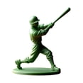 thumbnail image 1 of Funny Green Baseball Soldier Character Toy Set, Mini Statue, Durable Material, Suitable for Home Desktop Decoration & Pretend Play, 1 of 5