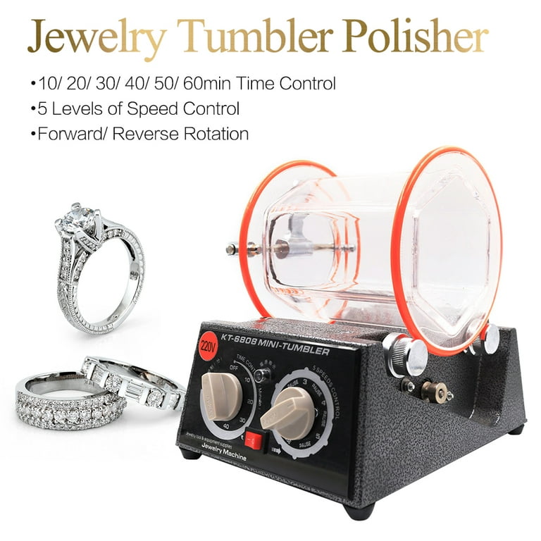 Jewelry Tumbler Polisher 3KG 6.6Lb Rotary Barrel Polishing Machine