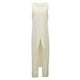 thumbnail image 1 of Conjunto informal de dos piezas sin mangas y cuello redondo para mujer: pantalones con diseño palazzo plisado fruncido, nylon/spandex, tallas S-XXXL, verano/playa., 1 of 4