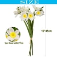 thumbnail image 2 of 2pcs Artificial Daffodil Bundles,16 Inch Faux Daffodil Stems with 18pcs Latex Fake Flowers,Premium Artificial Flowers for Home Decor Centerpiece DIY Wedding Bouquet Supply,Yellow, 2 of 5