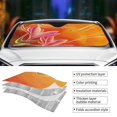 thumbnail image 3 of Yiaed Orange Flower Psychedelic Print Car Windshield Sunshade Front Auto Car Front Window Sun Shade Foldable Sun Visor Shield Cover Auto Accessories for Sedan SUV Truck-Small, 3 of 5