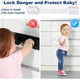 thumbnail image 4 of DISEN Baby Safety Locks for Cabinets - (20 Pack) Adjustable Cabinet Locks Baby Proofing, Child Proof Lock Latches, White, 4 of 8