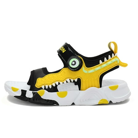 

Engtoy Kid s Open-toe Sandals Athletic Cartoon Dinosaur Summer Outdoor Beach Shoes