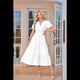 thumbnail image 2 of Vestido de Larga con Cuello en V, Plisado y Mangas Abullonadas, Talla L, 2 of 4
