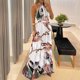 thumbnail image 1 of ICHUANYI Clearance Women Tropical Print Halter Backless Maxi Dress Sexy Sleeveless Beach Dress(Multicolor, XL) ICHUANYI WER2023081017346, 1 of 3