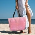 thumbnail image 6 of Gaeub Sparkly Pink Glitter Beach Travel Bag, Multi-Pocket Beach Bag, Summer Vacation Bag, Beach Essentials Tote, 6 of 7