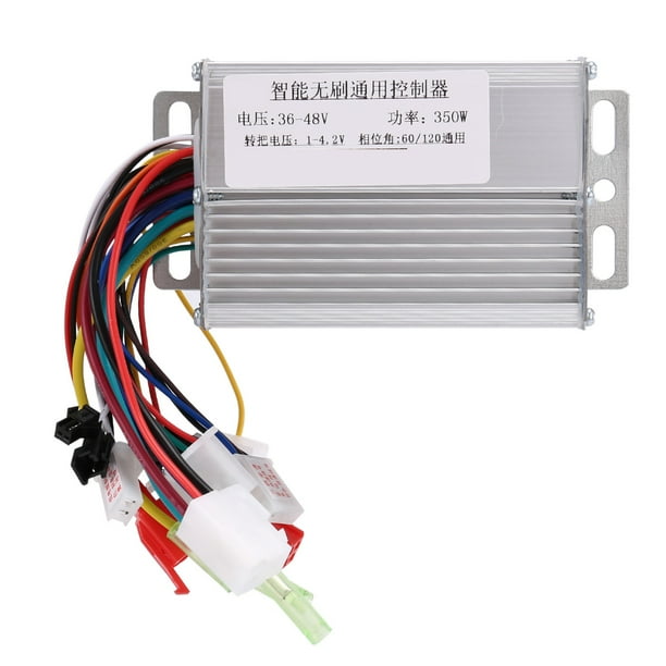 Controlador de Motor de Bicicleta EléCtrica 36 V/48 V 350W12 Controlador de Motor de CC Sin Escobillas de Tubo para Bicicleta EléCtrica Scooter de Bicicleta EléCtrica