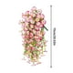 thumbnail image 5 of Enredaderas artificiales de flores de rosa | Juego de cestas colgantes decorativas de 5 piezas | Arreglo floral simulado de plástico montado en la pared de 75 cm para la decoración del hogar en el, 5 of 5