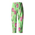 thumbnail image 5 of Loose Beach Ankle Pants for Women Floral Print Fashion 2025 Summer Casual Plus Size Capris Trousers with Tulip Hem, 5 of 5