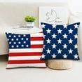 thumbnail image 4 of 4th of July Decorative Pillows 18 x 18 Patriotic Star Throw Pillow Covers Independence American Flag Pillow Memorial Day Decor Patio Pillows Outdoor Case Porch Pillows Case, 4 of 6