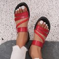 thumbnail image 6 of BLTIBY Women's Flat Slides Sandals, Summer Slippers Comfortable Braided Strap Round Open Toe Casual Beach Shoes for Women Red 7.5, 6 of 7