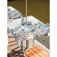 thumbnail image 2 of Outdoor Table Cloth with Umbrella Hole and Zipper, Spring Eucalyptus Coastal Waterproof Square Tablecloth 54"x54", Summer Blue Starfish Shell Washable Table Cover for Outside Party Patio Picnic, 2 of 8