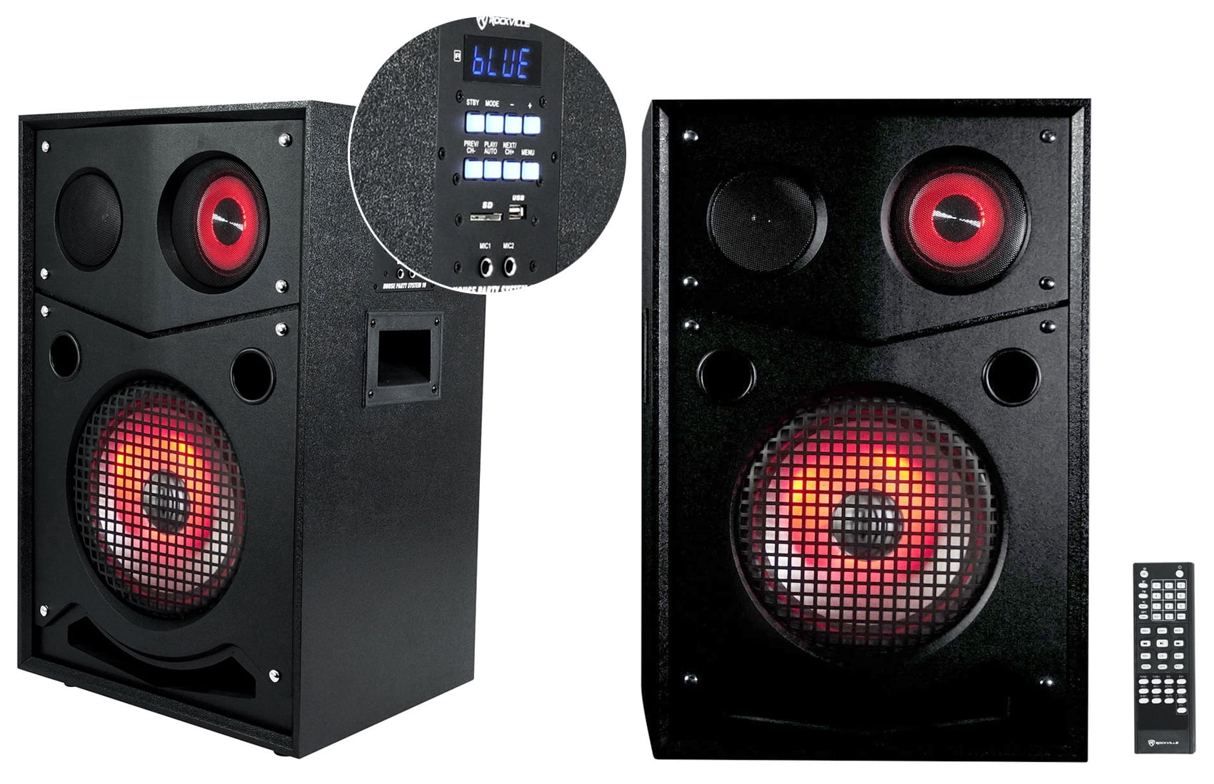 Rockville HOUSE PARTY SYSTEM 10" 1000w Bluetooth LED Booming Bass Home