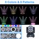 thumbnail image 4 of Aoresac - Foco LED móvil de 60 W, 8 colores, 8 patrones, luces de DJ, focos DMX512 con control activado por sonido, iluminación de escenario para discotecas, fiestas, karaokes, bares y espectáculos, 4 of 7