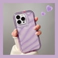 thumbnail image 3 of Funda De Teléfono Con Patrón De Onda Oblicua Transparente De Color Morado Blus Rojo Compatible Con iPhone 14 Pro Max 13 12 11 XR IX Cobertura Completa A Prueba De Golpes Cubierta Suave, 3 of 4