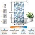 thumbnail image 2 of ARTSLION Shower Curtain Navy Blue Geometric Water Repellent Shower Curtain Set, With Hooks，Machine Washable, Modern Decorative Polyester Cloth Shower Curtains For Bathroom,36X72,Fishes, 2 of 6