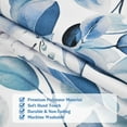 thumbnail image 3 of Alishomtll Kitchen Curtains and Valances Sets Blue Floral Print Kitchen Curtains 3 Piece Set 36 Inches Long,Rod Pocket, 3 of 9