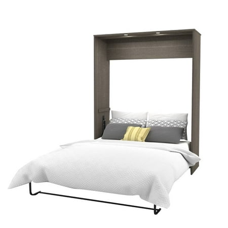 Atlin Designs Queen Wall Bed in Bark Gray and