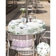 thumbnail image 5 of nqOlkjepod Green Eucalyptus Leaves Outdoor Tablecloth with Umbrella Hole & Zipper, Summer Botanical Butterflies Round Table Cover 60 Inch, Dining Waterproof Table Cloth Protector for Patio/Party, 5 of 7