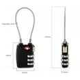thumbnail image 4 of MEGICOT TSA Cable Lock for Luggage, 3 Digit Combination Padlock for Travel Bag, Suit Case, Lockers, Gym, Bike Locks or Other, 4 of 6