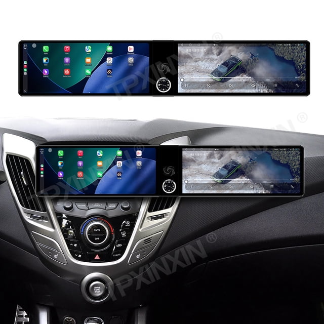 TPXINXIN Dual 12.3 inch Screen Car Radio For Hyundai Veloster 2011-2017 Android GPS Navigation Multimedia Video Player Stereo Receiver Head Unit
