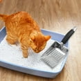 thumbnail image 1 of Pala para arena de gatos, elevador de residuos para gatitos, mango largo, agarre cómodo, elevador para gatos, recogedor de Metal para suministros para, 1 of 8
