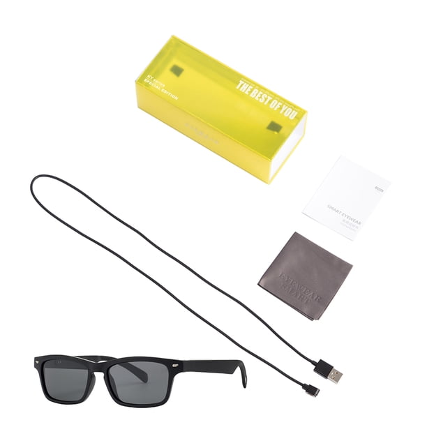 Gafas Bluetooth Inalámbricas de conducción ósea Gafas deportivas de música Gafas de viaje al aire libre para teléfono, Luz anti-azul kenally EL001474-01