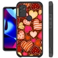 thumbnail image 1 of Compatible with Wiko Voix Hybrid Fusion Guard Phone Case Cover (Chocolate Hearts), 1 of 3