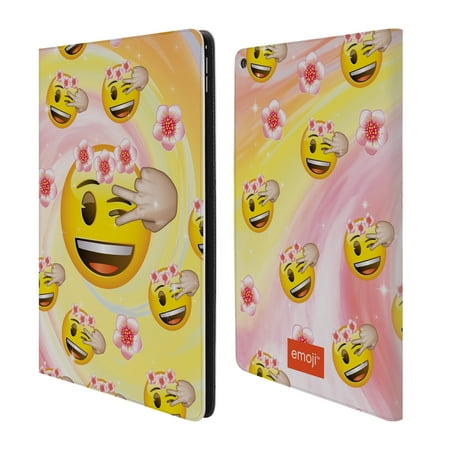 official emoji smileys leather book wallet case cover for apple ipad