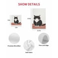 thumbnail image 7 of Cute Cats Kitchen Dish Towels for Drying Dishes Set of 2, Modern Abstract Ink Painting Red Striped Waffle Weave Microfiber Hand Tea Bathroom Towels Quick Dry & Absorbent Towel 12x12, 7 of 7