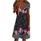 thumbnail image 1 of Vestido de manga corta con estampado floral elegante y sexy con cuello en V para mujer a la moda Pompotops  hdfakjf5938, 1 of 1