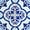 Blue, variant on Mi Alma Spanish Mexican Blue Tile Stickers - Removable Vinyl 4x4, 24 pcs