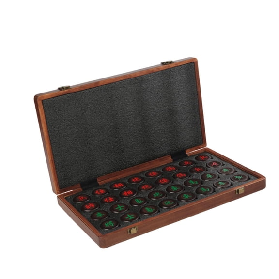 Chinese Chess Board Game Set Folding Wooden Material Educational Strategy Game for Adults and Family Travel