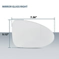 thumbnail image 3 of Right Side Mirror Glass Heated w/ Backing Plate Fit For 2015-2021 Porsche Macan, 3 of 10