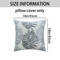 thumbnail image 6 of Unique Bargains Pack of 2 Soft Palm Leaf Pattern Cushion Case Grey 18" x 18", 6 of 6