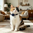 thumbnail image 4 of Boho Breakaway Cat Collar with Bell, Adjustable Printed Kitten Collar with Pendant for Cats and Small Pets(F,28cm), 4 of 5