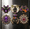 A3 D, variant on Halloween Pearl Diamond Art Painting Fridge Magnet, Moon Black Cat Pumpkin Cat Pattern Diamond Painting Magnets, Fun 5D DIY Craft Kit for Adults & Kids Family Halloween Activities 6pcs