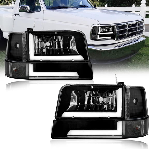 Faros LED DRL compatibles con Fullux para Ford F150 F250 F350 y Bronco 1992-1996