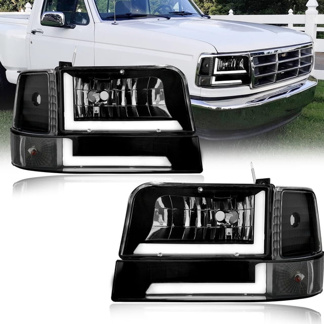 Faros LED DRL compatibles con Fullux para Ford F150 F250 F350 y Bronco 1992-1996