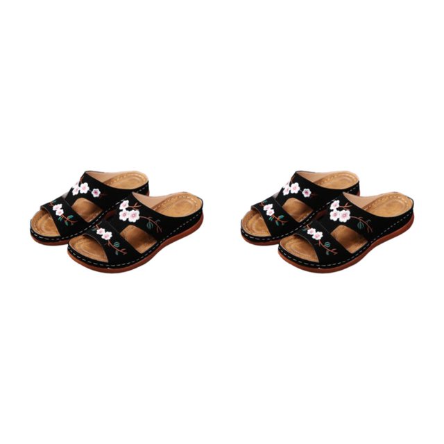 Qarigey Pantuflas informales de 2 piezas para mujer, perfectas para el hogar y las zapatillas de viaje, zapatillas de mujer talla 5, zapatillas Type3 NO3
