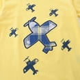 thumbnail image 6 of TOWED22 Toddler Kids Baby Boy Clothes Summer 2 Pieces Giraffe Print Short Sleeve Shirt Elastic Waist Shorts Outfits(Yellow,6-7 Y), 6 of 8
