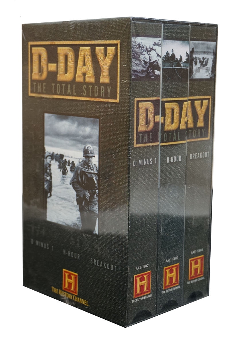 DDAY The Total Story Boxed Set 3 VHS Tapes WWII History
