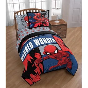 Marvel Spider Man Stripes Reversible Twin Full Comforter Set Walmart Com Walmart Com