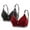 Red, variant on Kilaqueen 2 Pack Full Coverage Womens Bras Letter Printed Push Up Bras Stretchy Seamless Bras Ribbed Everyday Bras, Bras for Women No Underwire